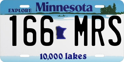 MN license plate 166MRS