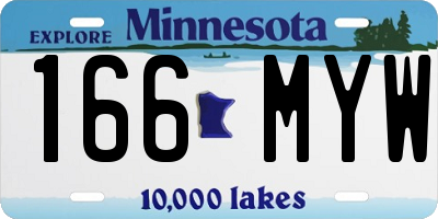 MN license plate 166MYW
