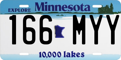 MN license plate 166MYY