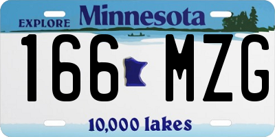 MN license plate 166MZG