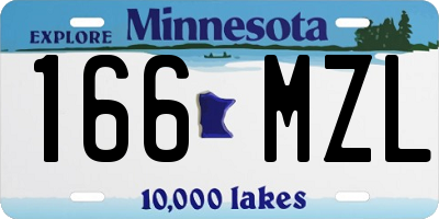 MN license plate 166MZL
