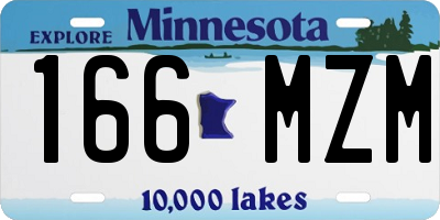 MN license plate 166MZM