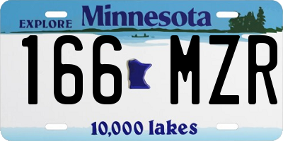 MN license plate 166MZR