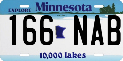 MN license plate 166NAB