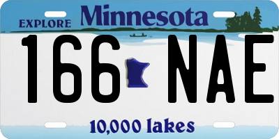 MN license plate 166NAE