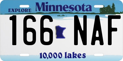 MN license plate 166NAF
