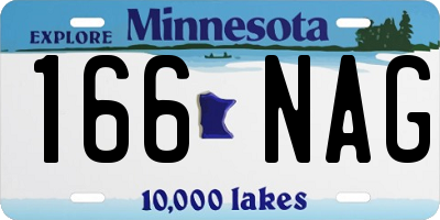 MN license plate 166NAG