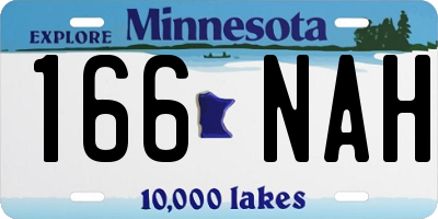 MN license plate 166NAH