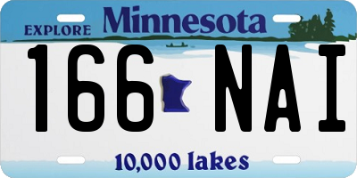 MN license plate 166NAI