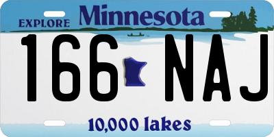 MN license plate 166NAJ