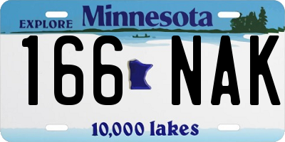 MN license plate 166NAK