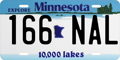 MN license plate 166NAL