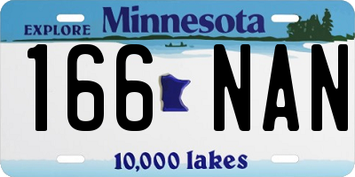 MN license plate 166NAN
