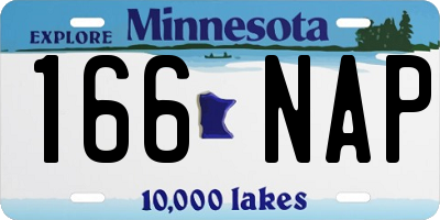 MN license plate 166NAP