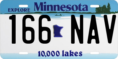 MN license plate 166NAV