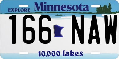 MN license plate 166NAW