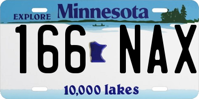 MN license plate 166NAX
