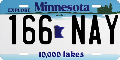 MN license plate 166NAY