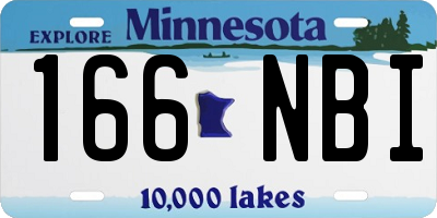MN license plate 166NBI