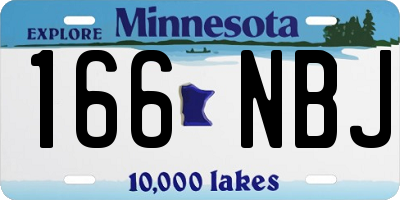 MN license plate 166NBJ