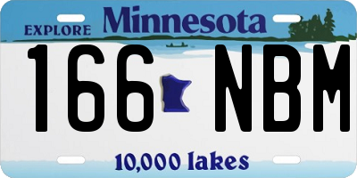 MN license plate 166NBM