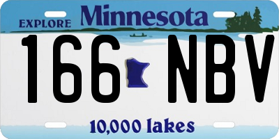 MN license plate 166NBV
