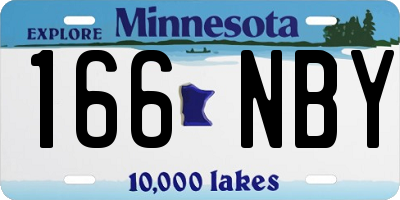MN license plate 166NBY