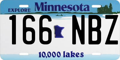 MN license plate 166NBZ
