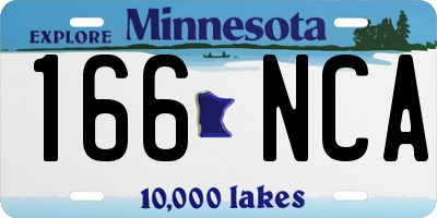 MN license plate 166NCA