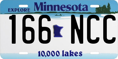 MN license plate 166NCC