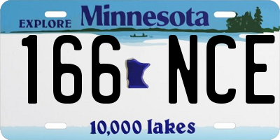 MN license plate 166NCE