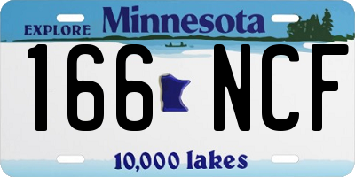 MN license plate 166NCF