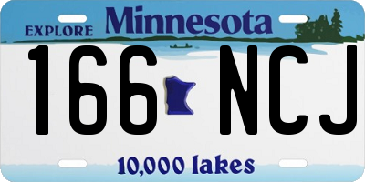 MN license plate 166NCJ