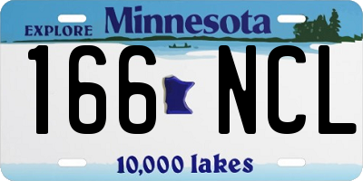 MN license plate 166NCL