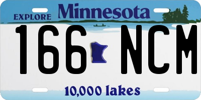 MN license plate 166NCM