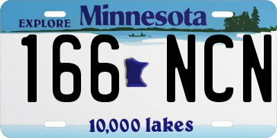 MN license plate 166NCN