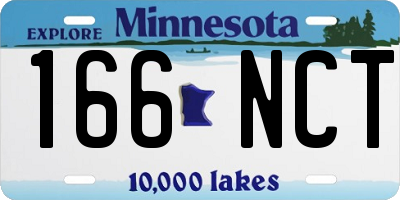 MN license plate 166NCT
