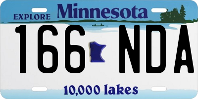 MN license plate 166NDA