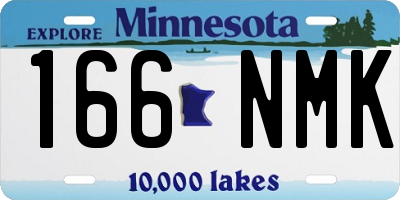 MN license plate 166NMK