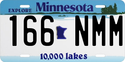 MN license plate 166NMM