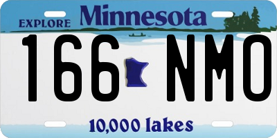 MN license plate 166NMO