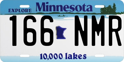 MN license plate 166NMR