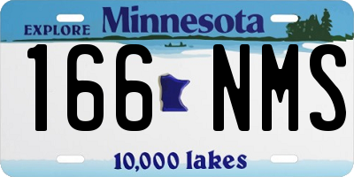 MN license plate 166NMS