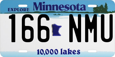 MN license plate 166NMU