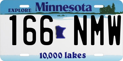MN license plate 166NMW