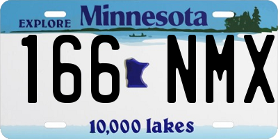 MN license plate 166NMX