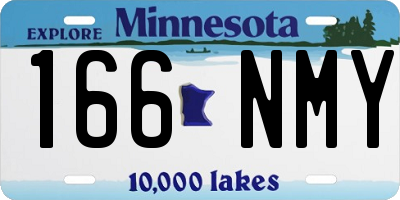 MN license plate 166NMY