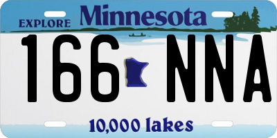 MN license plate 166NNA