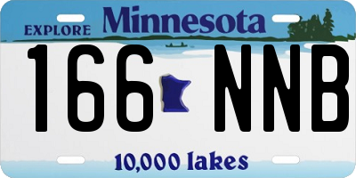 MN license plate 166NNB