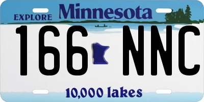 MN license plate 166NNC
